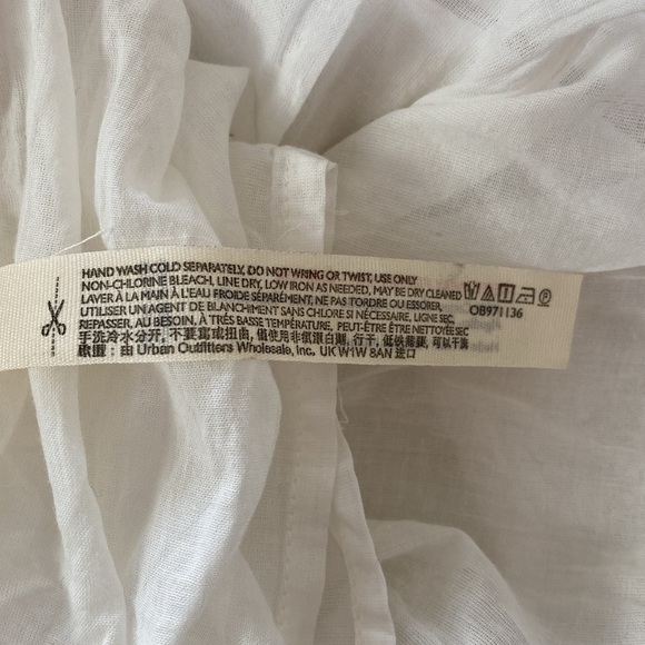 Free People Lulu Embroidered Midi Dress Drawstring Waist Endless Summer Size XS - Picture 14 of 16